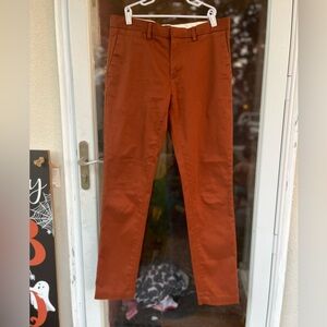 Banana Republic Men's Burnt Orange Chinos 30x32 Fulton Skinny Fit